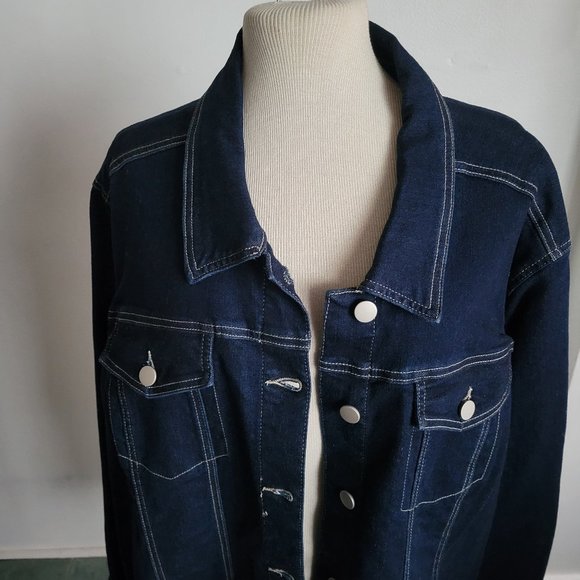 Westport Jackets & Blazers - (Like New) WESTPORT ’62 Denim Women’s Button-up Long Jacket (Size 3X)
